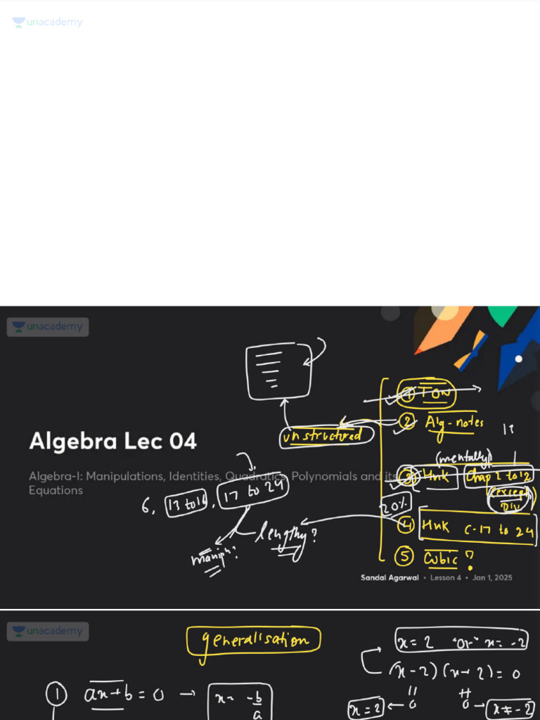 Algebra Lec 04 With Anno | PDF