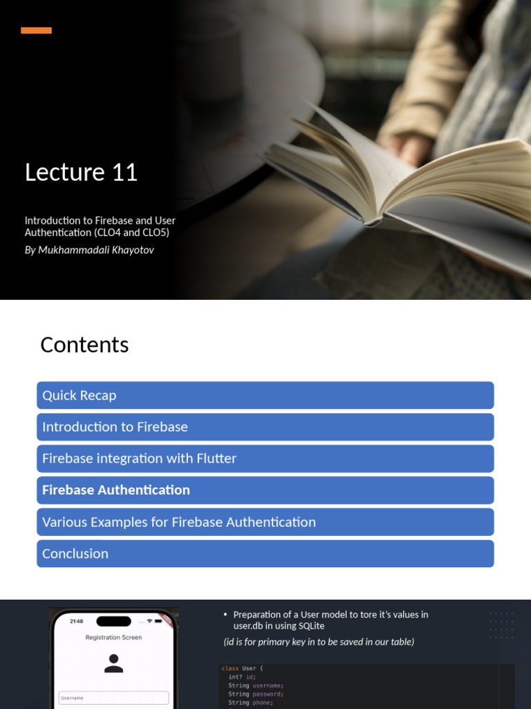 Firebase User Authentication in Flutter | PDF | Mobile App | Cloud ...