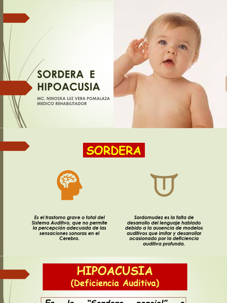 Sordera e Hipoacusia: Diagnóstico y Rehabilitación | PDF | Escuchando ...