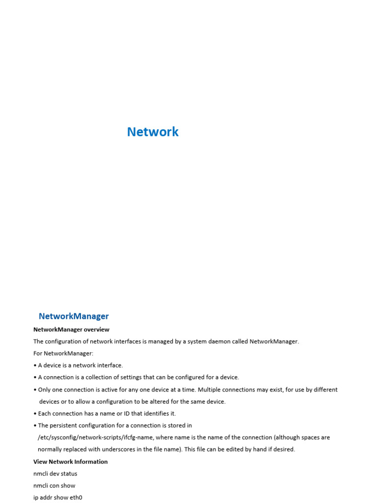 NetworkManager Configuration Guide | PDF | Ip Address | Domain Name System