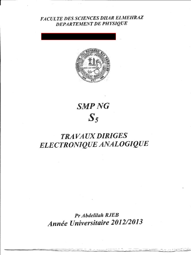 TD Elec Anal Part1 | PDF
