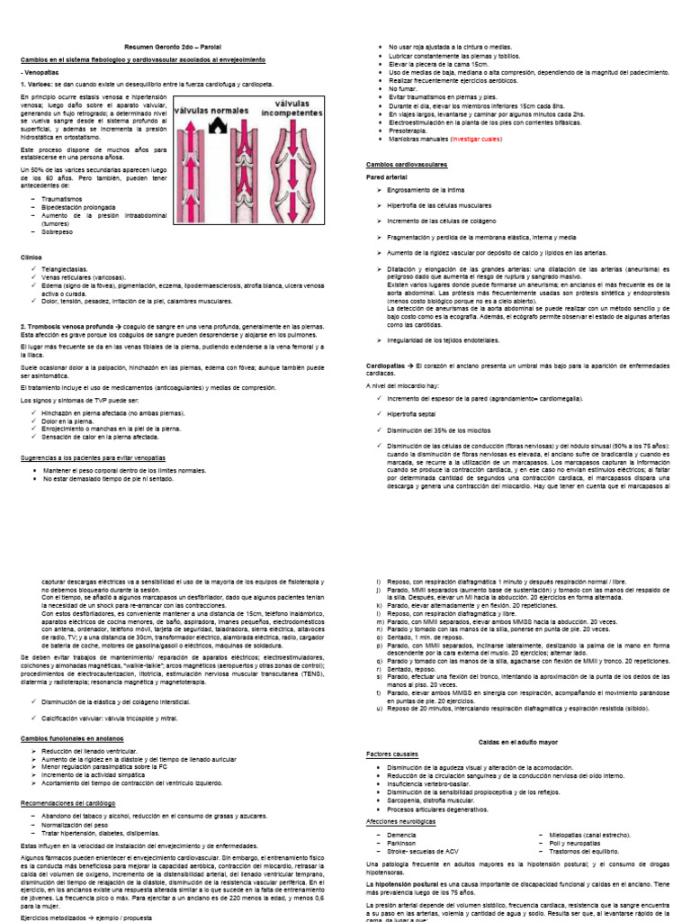 Resumen Geronto 2do Parcial | PDF | Afasia | Vena