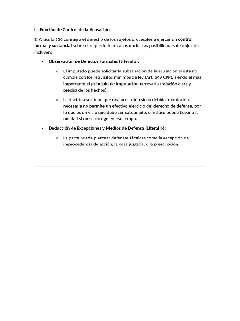Control de la Acusación en Procesos Judiciales | PDF