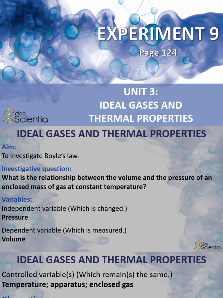 Grade 11 Chemistry Experiment 9 - Page 124-126 | PDF