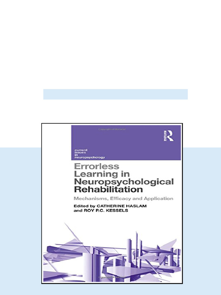 Errorless Learning in Neuropsychological Rehabilitation Mechanisms ...