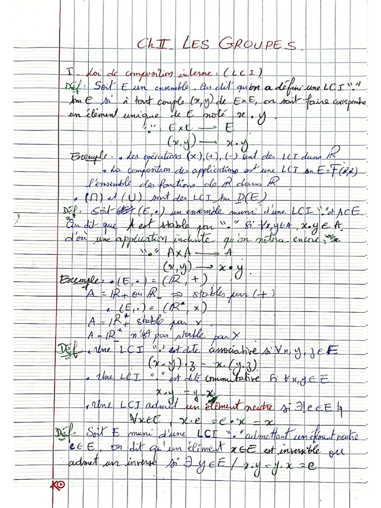 Chapitre 2 Les Groupes | PDF