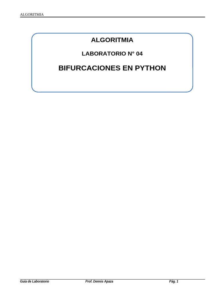 Lab04 - Bifurcaciones en Python (Yely) | PDF | Python (lenguaje de ...