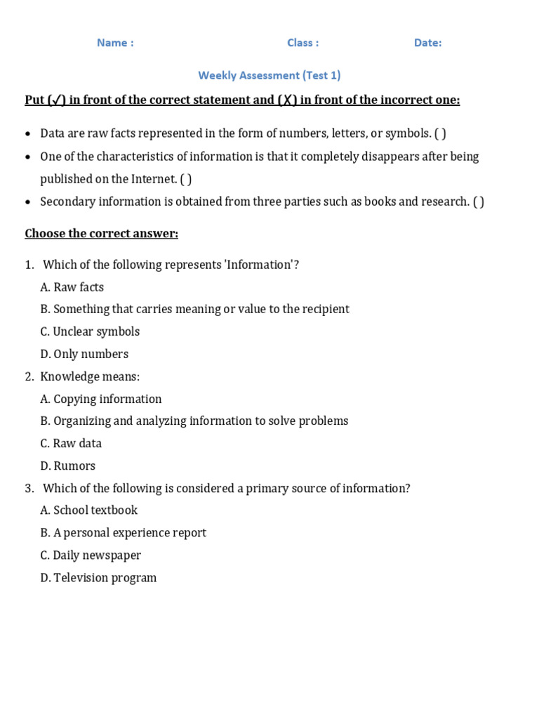 Sec1 Assessment (Week 1-11) | PDF | Operating System | Usb