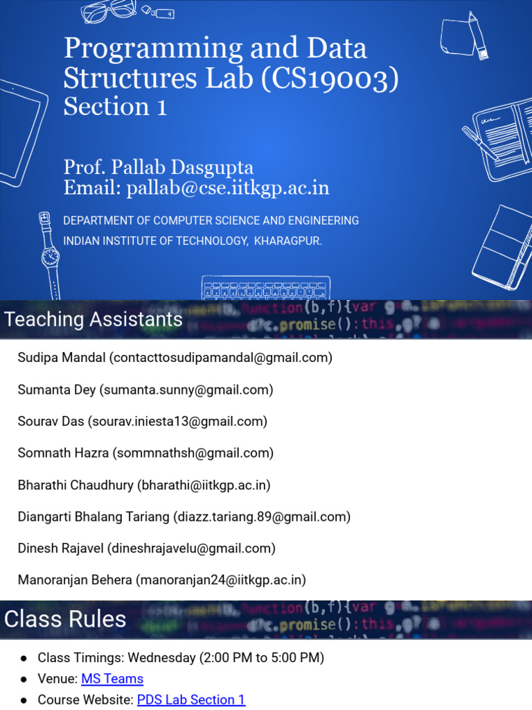 CS19003 Programming Lab Guide | PDF | Directory (Computing) | Computer File