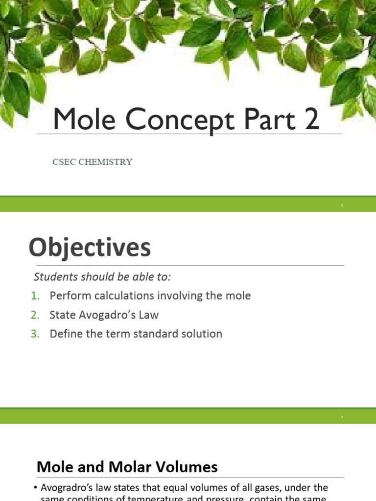 Mole Concept Part 2 | PDF