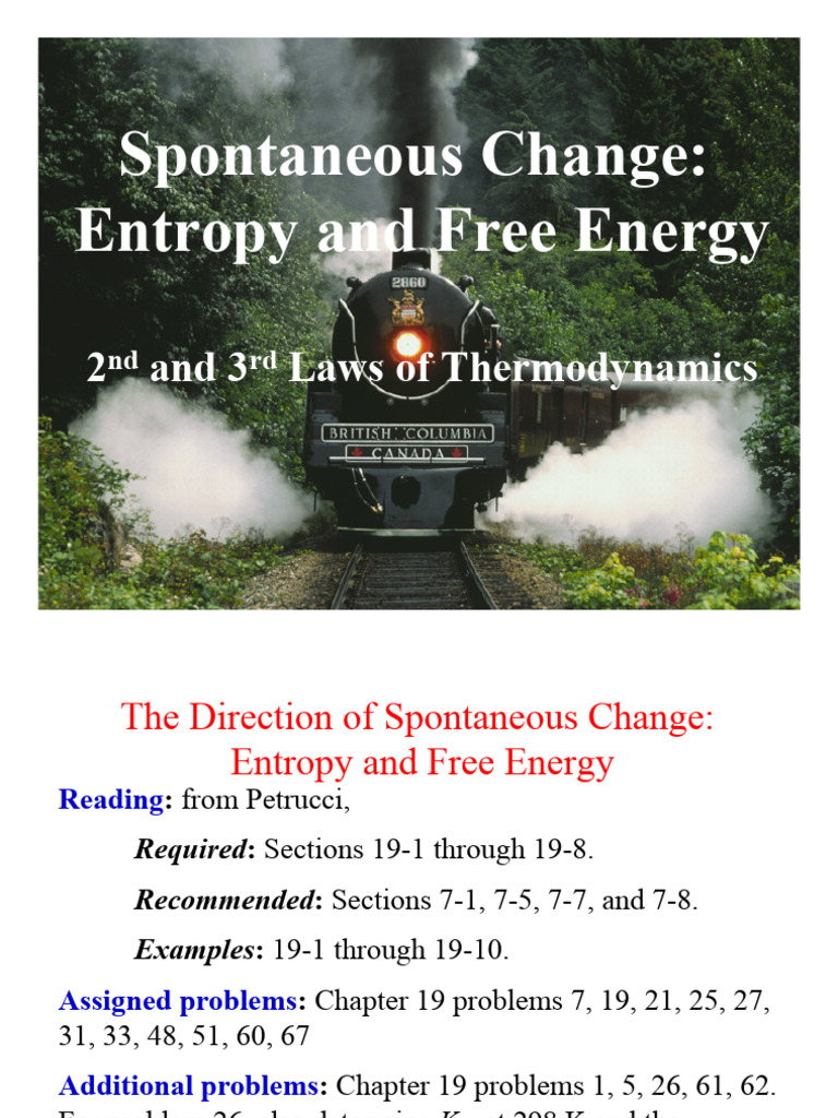 5.entropy-notes-1slideperpage | PDF | Gibbs Free Energy | Heat