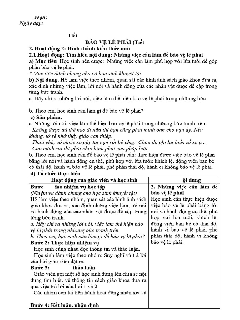 GDCD 8 - Tuần 10 (Tiết 10 - bài 4) | PDF