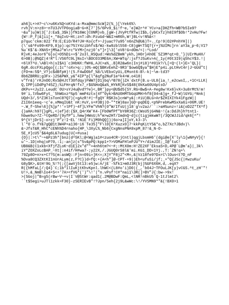 Random Character Sequence Document | PDF