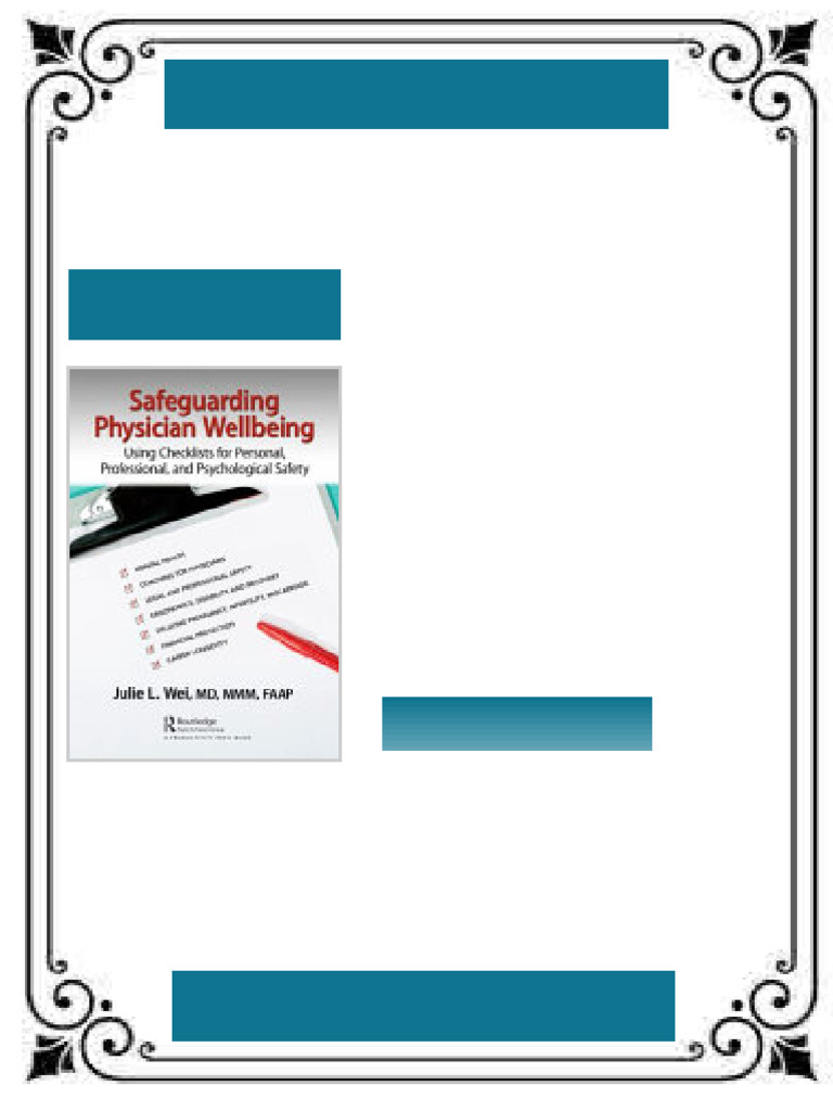 Safeguarding Physician Wellbeing: Using Checklists for Personal ...