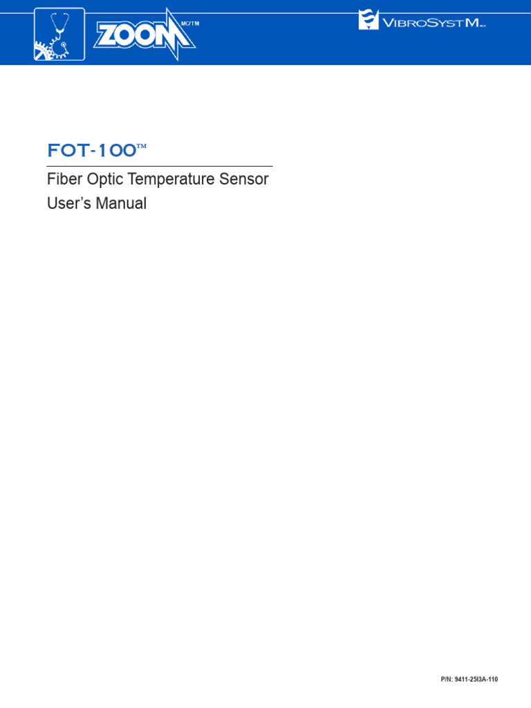 FOT-100 Fiber Optic Temperature Sensor User’s Manual | PDF | Electrical ...
