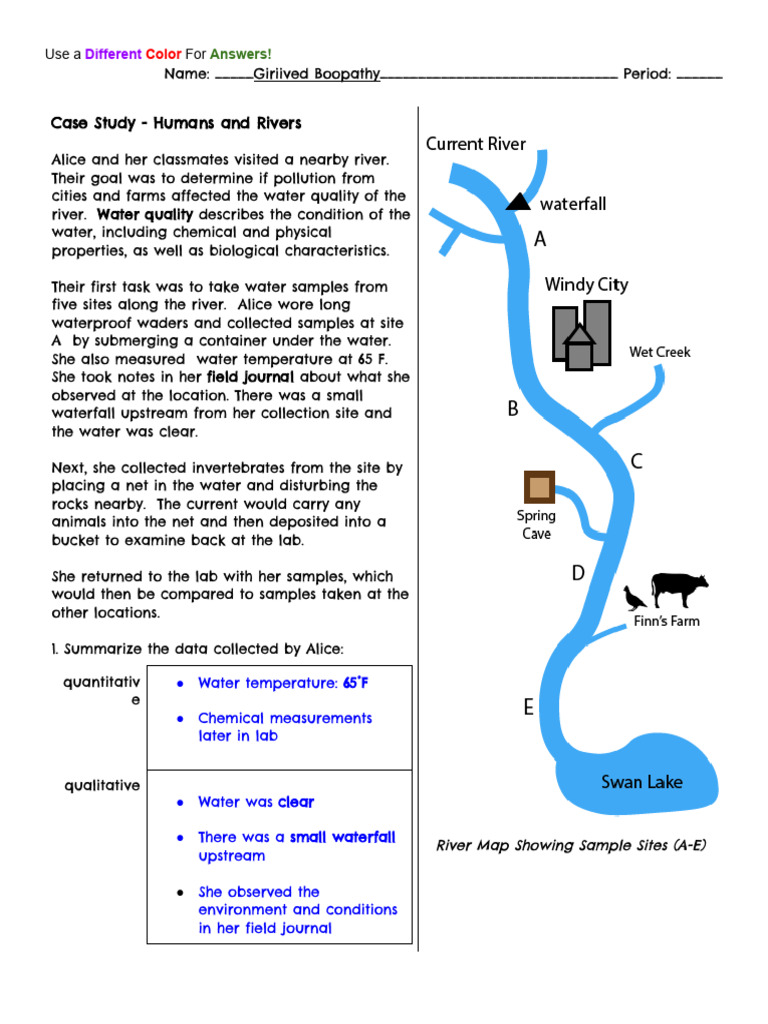 River Pollution Case Study Analysis | PDF | Water | Fertilizer