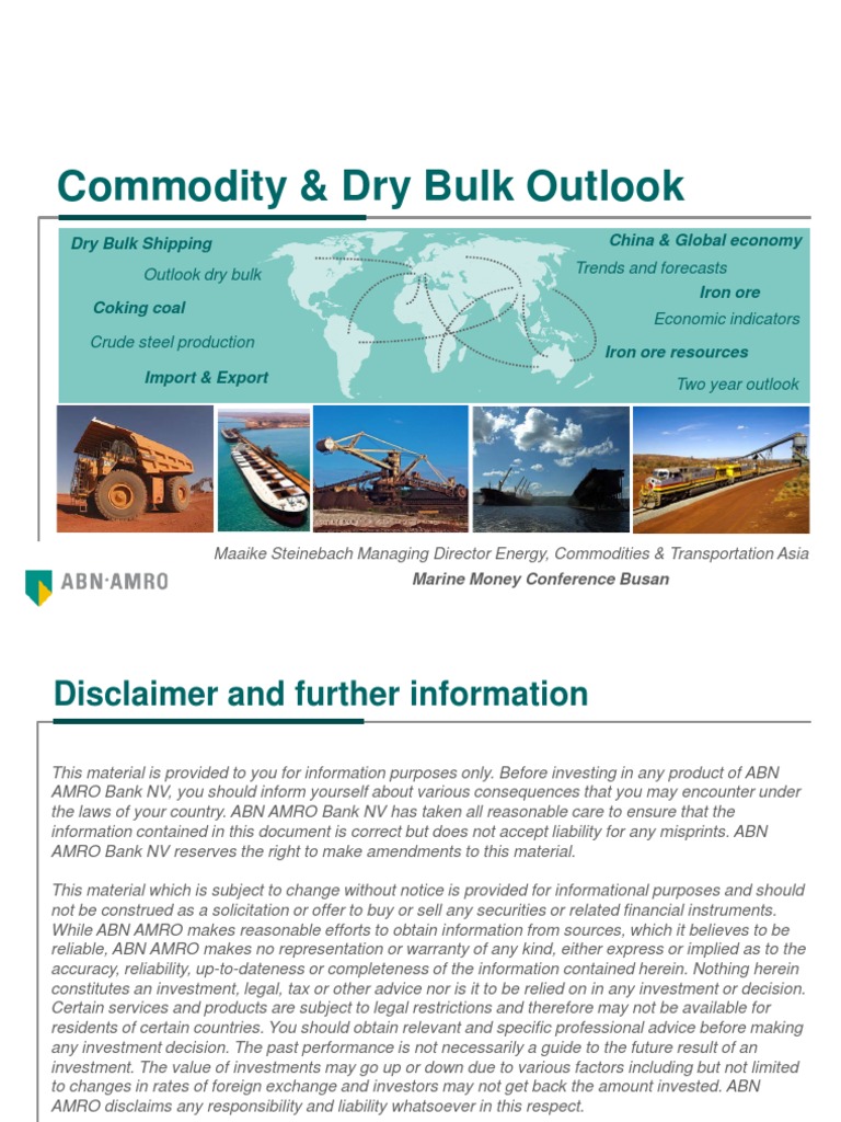 Dry Bulk Market Outlook 2010-2012 | PDF | Emerging Markets | Iron Ore