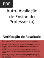 Auto- Avaliação de Ensino do Professor e EBD
