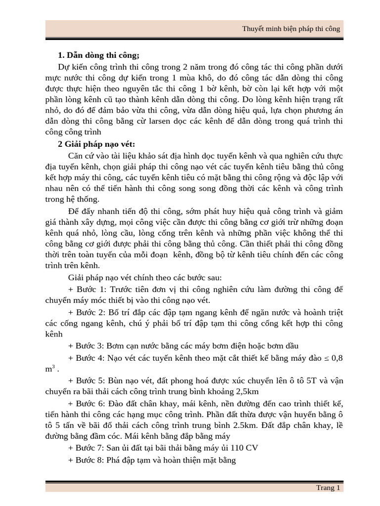 Thuyet Minh BPTCTC | PDF