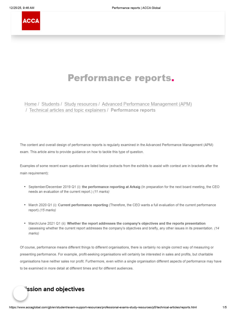 Guide to Performance Reports in APM | PDF | Dividend | Inventory