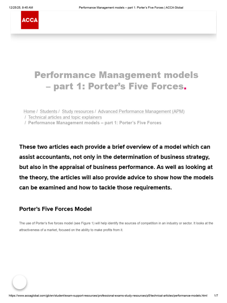 Understanding Porter’s Five Forces Model | PDF | Supply Chain | Economies