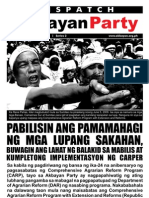 Akbayan Party Dispatch: Pabilisin Ang Pamamahagi NG Mga Lupang Sakahan
