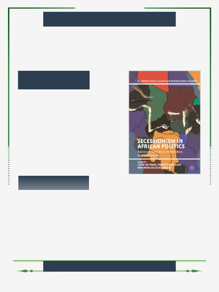 Secessionism in African Politics: Aspiration, Grievance, Performance ...