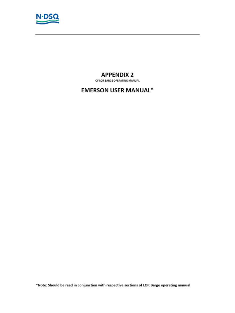 Appendix-2 Emerson User Manual | PDF | Cursor (User Interface) | Window ...