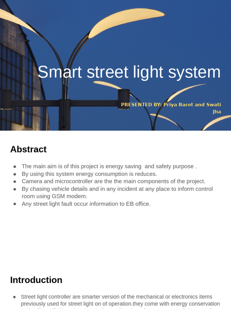 Smart Street Light System Iot Project | PDF | Street Light | Light