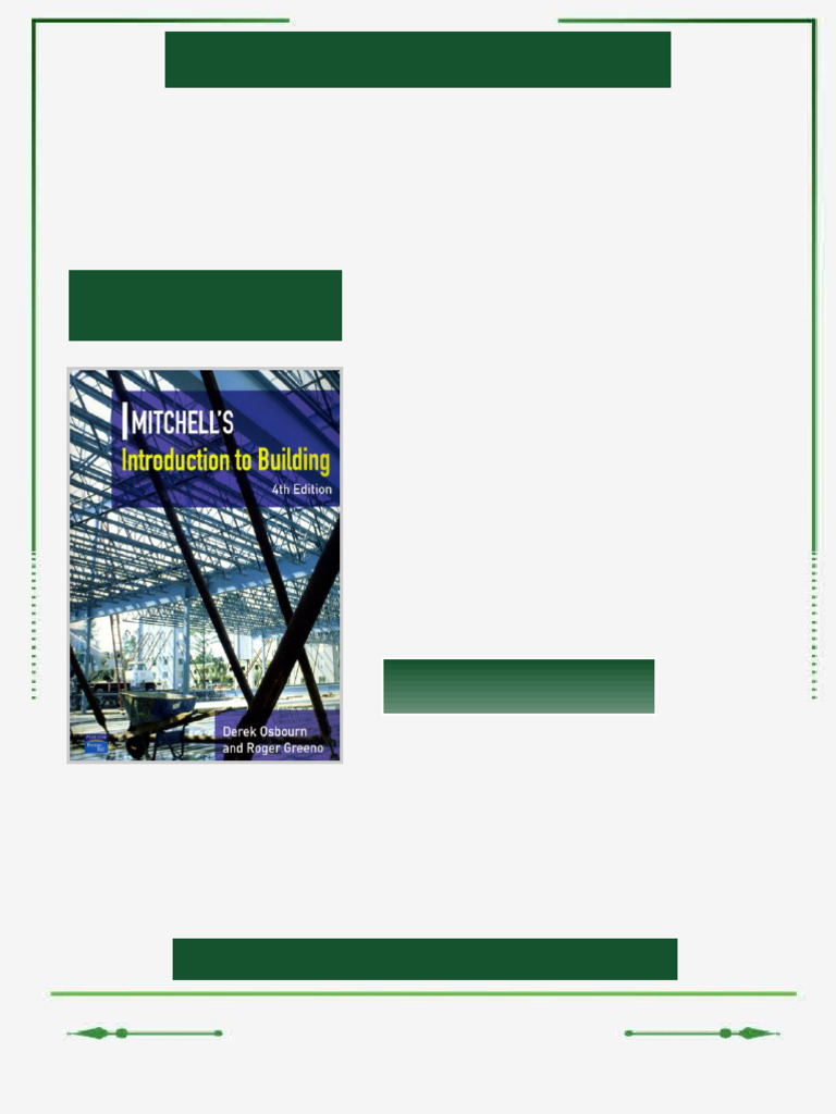 Introduction to Building 4th Edition Mitchell s Building Series Derek ...