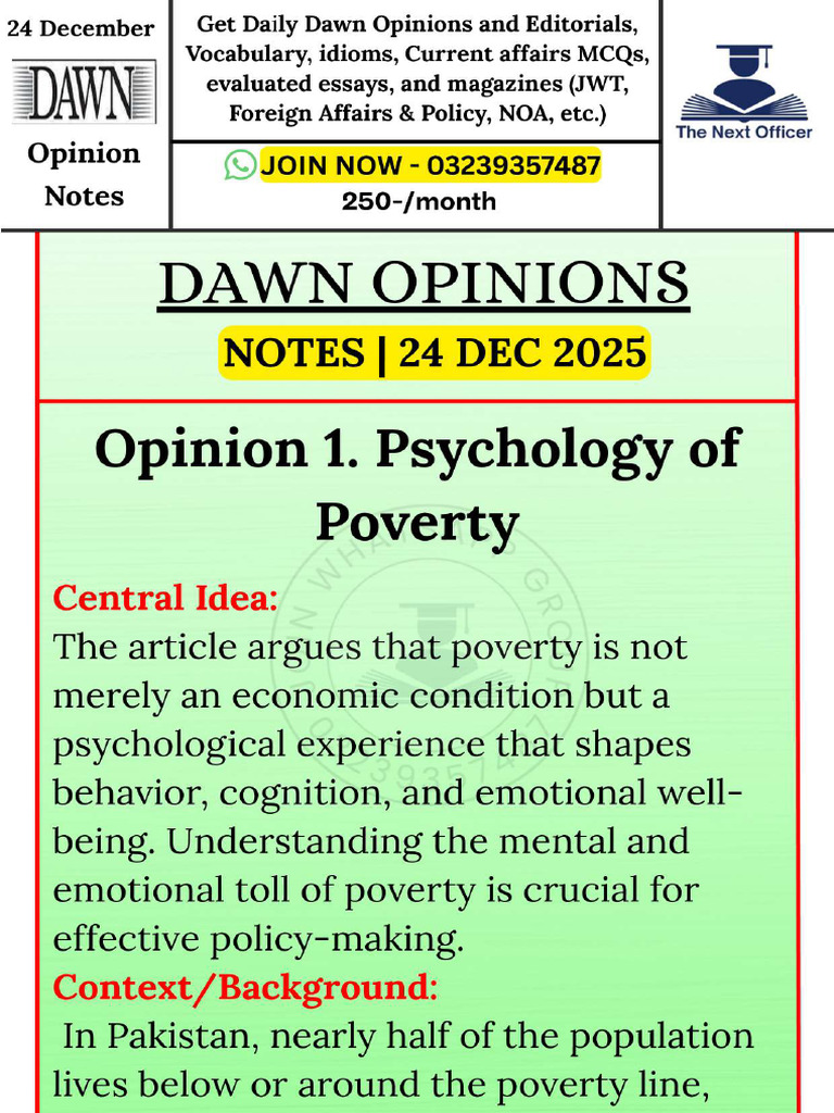 24 Dec Dawn Opinions (Concise Notes) | PDF