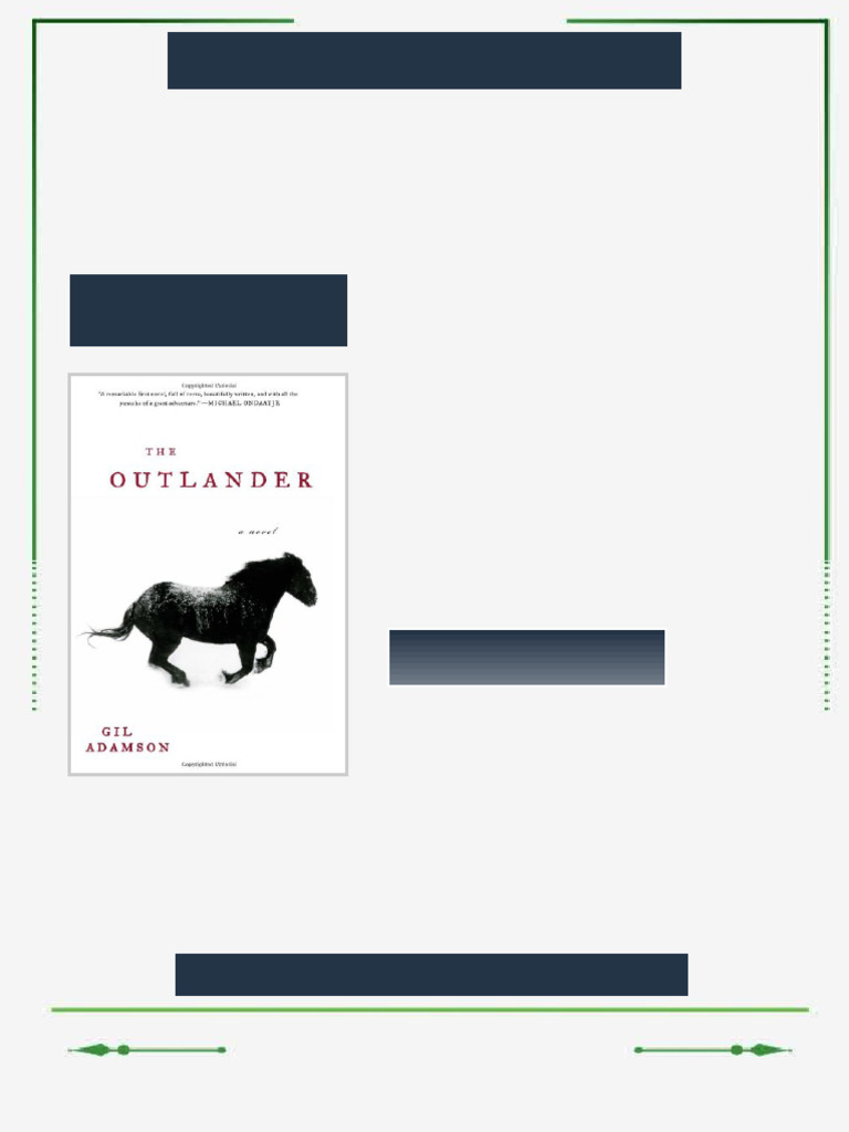 The Outlander First Edition Gil Adamson ebook reading now available | PDF