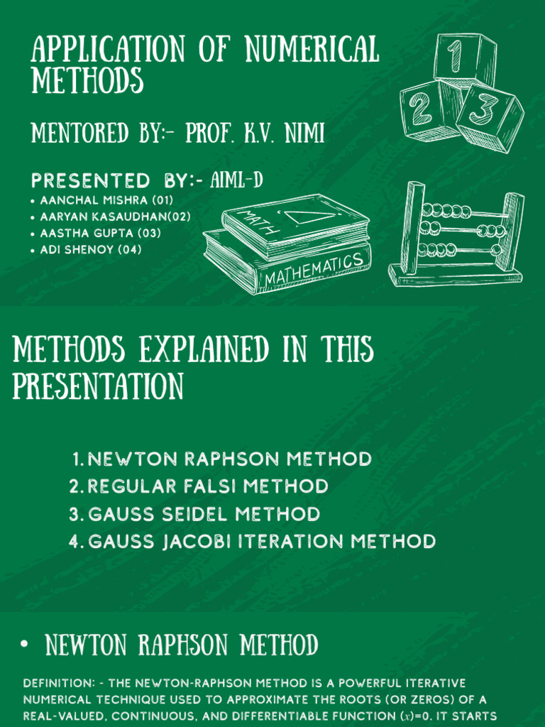 Numerical Methods Overview and Techniques | PDF
