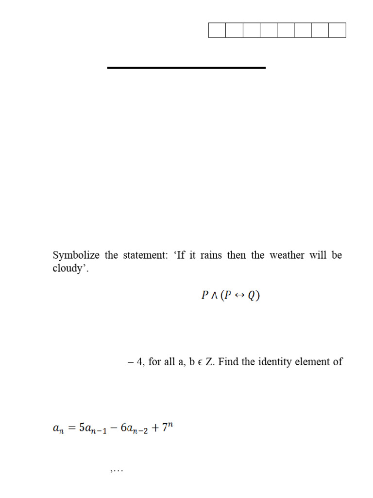 dm1 | PDF | Group (Mathematics) | Boolean Algebra