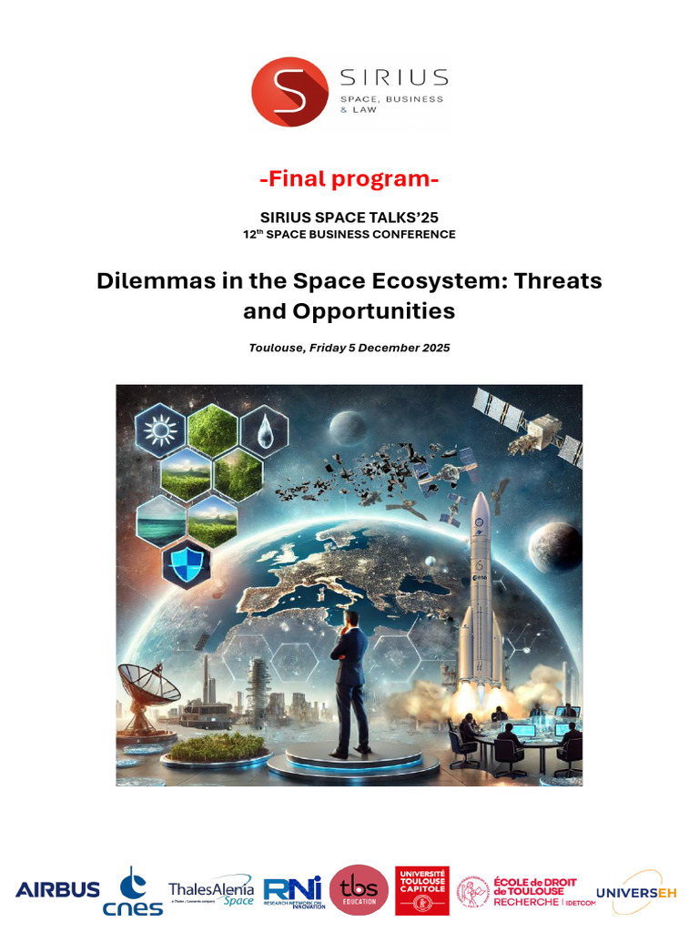SpaceTalks25 Final Program 2025.11.27 | PDF | Space Debris