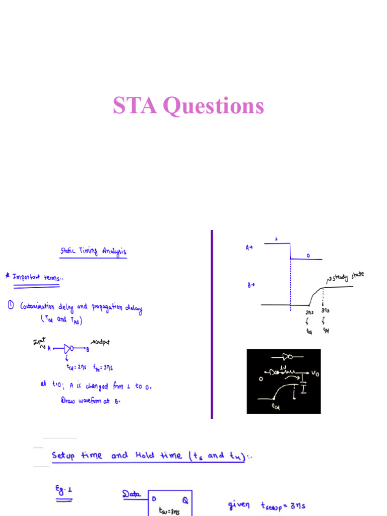 L6. STA Questions | PDF