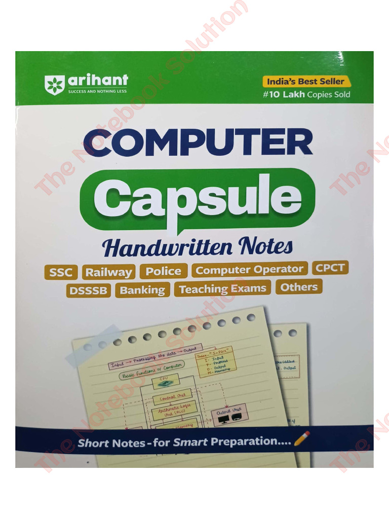 COMPUTER ENGLISH MEDIUM Arihant Capsule Handwritten Notes | PDF