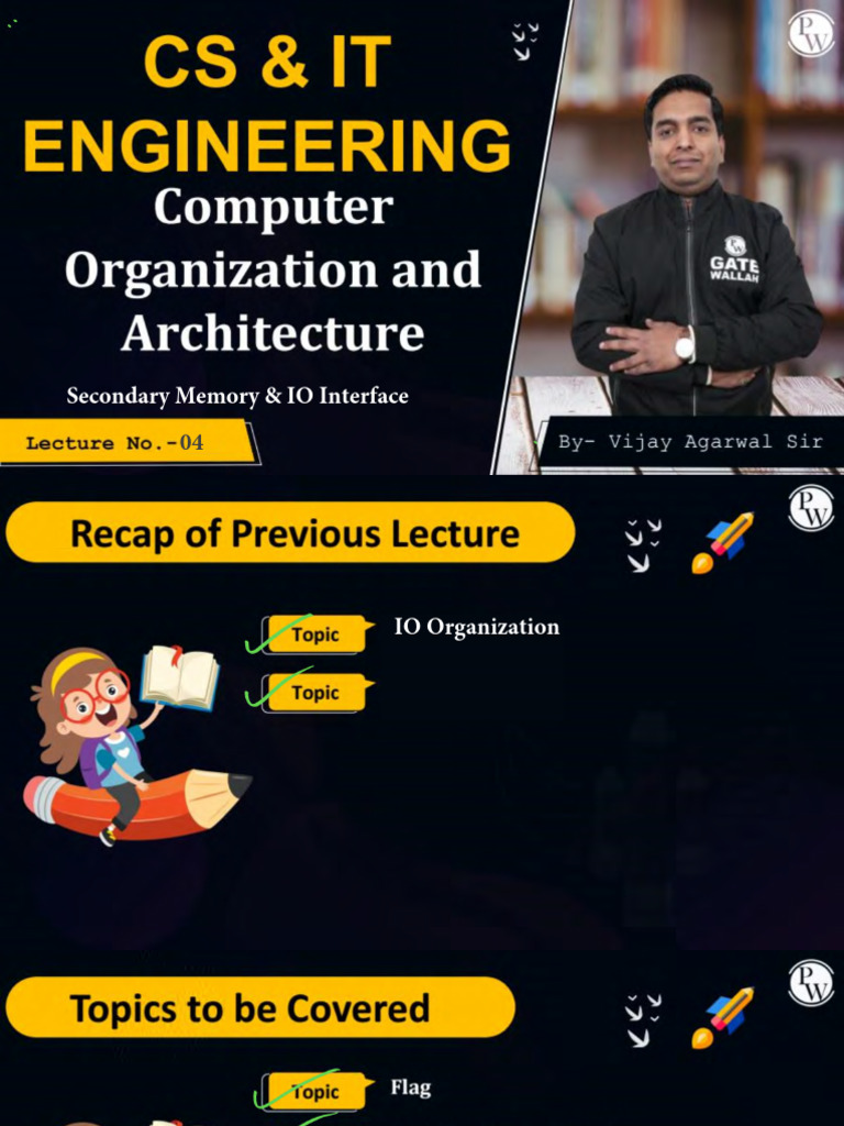 Secondary Memory & IO Interface 04 _ Class Notes | PDF
