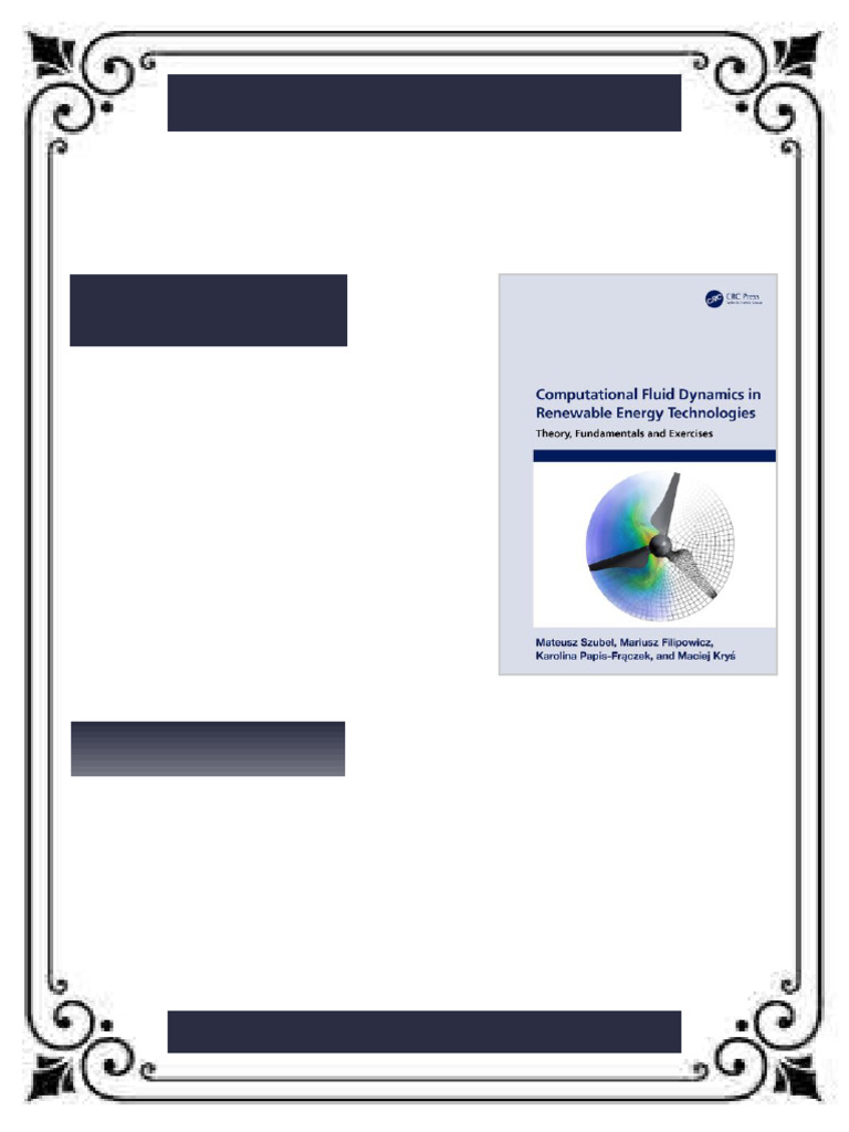 Computational Fluid Dynamics in Renewable Energy Technologies: Theory ...