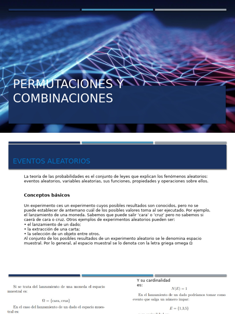 Clase - Permutaciones y Combinaciones | PDF | Teoría de probabilidad ...