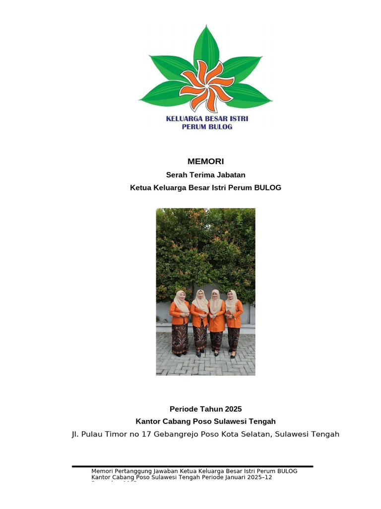 Pertanggung Jawaban KBIB Poso 2025 | PDF