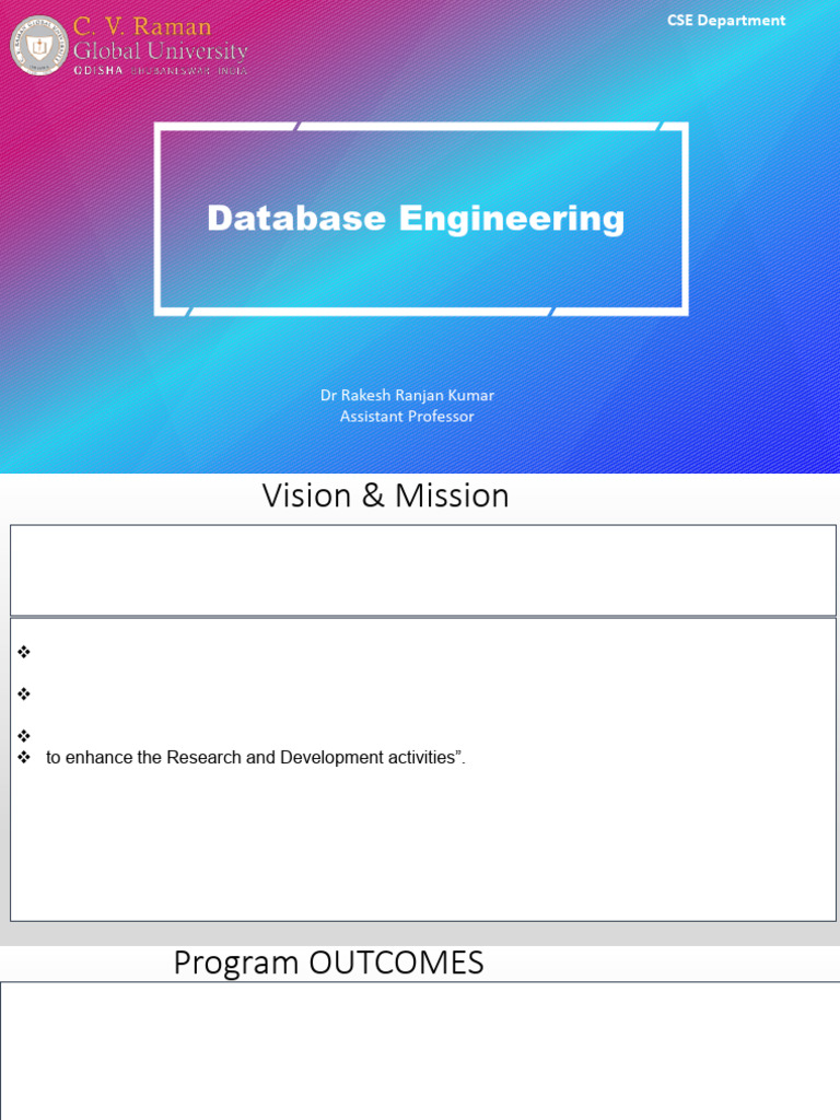 Database Engineering Overview and Objectives | PDF | Databases ...