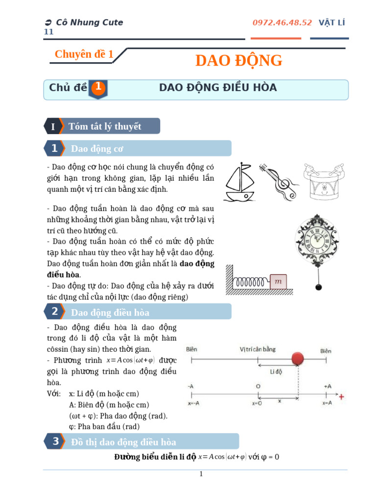 Bai Tap 11 Chuyen de 1 - Dao Dong - File GV | PDF