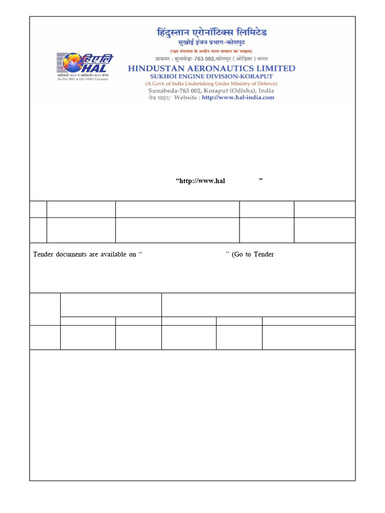 e Tender Notification n 25 Uh 1040 | PDF