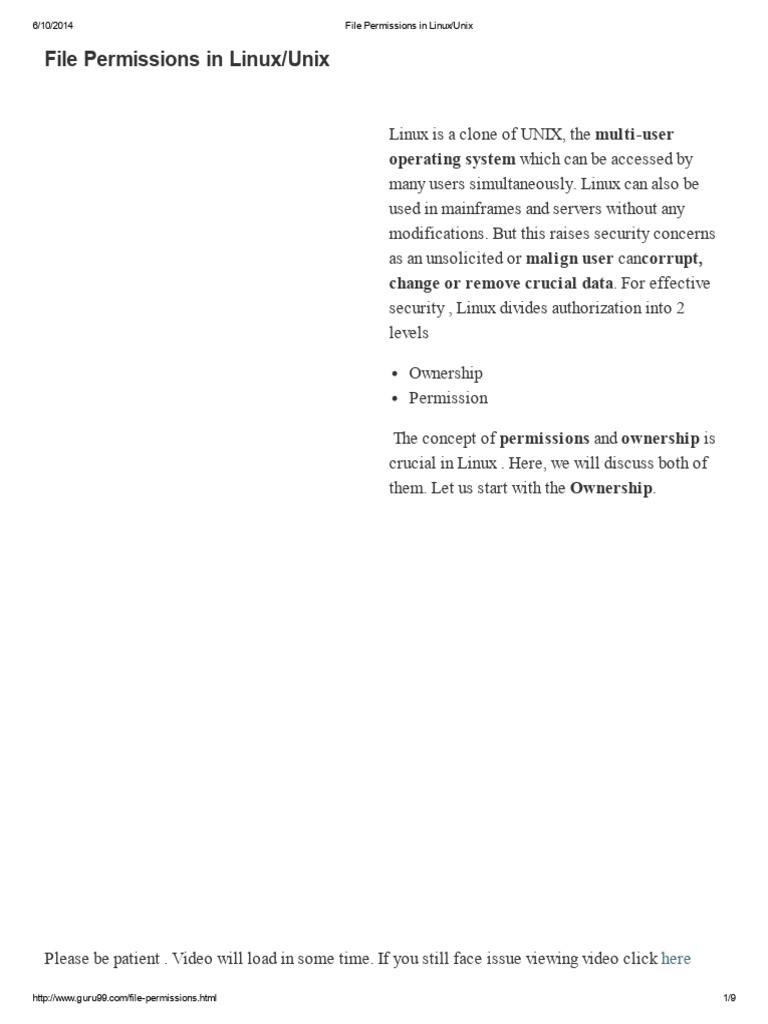 File Permissions in Linux_Unix | PDF | Computer File | Computing