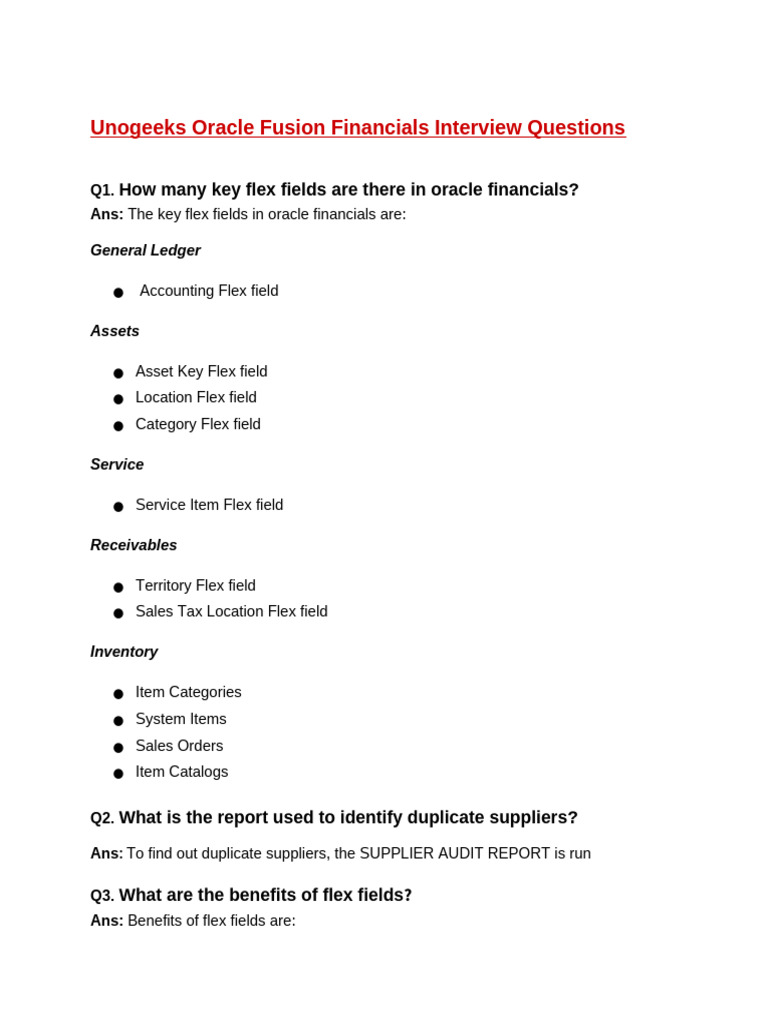 Oracle Fusion Financials Interview Q&A | PDF | Accounts Payable | Invoice