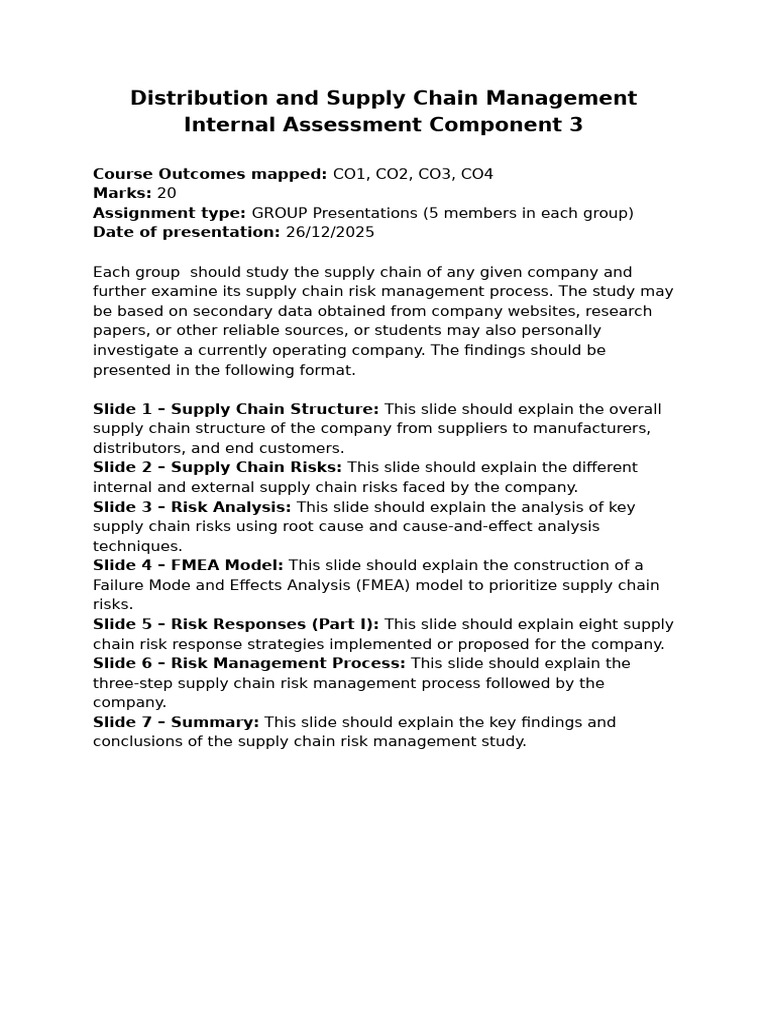 Supply Chain Risk Management Study Guide | PDF