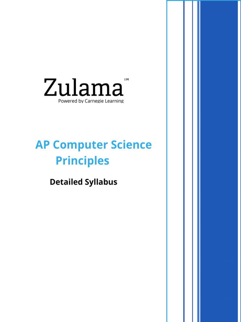 Zulama AP Computer Science Syllabus | PDF | Data | Computing