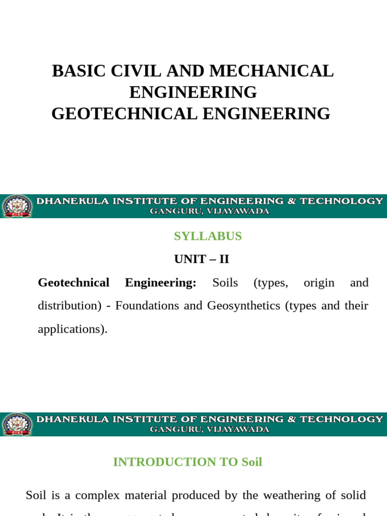 Geotechnical Engineering: Soil Types & Foundations | PDF | Soil ...