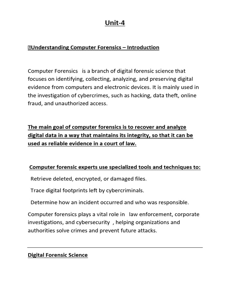Computer Forensics: Cybercrime Investigation | PDF | Computer Forensics ...